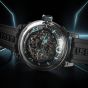 U-BOAT Mens U-65 Automatic Turquoise Skeleton Rubber Strap Watch 3348