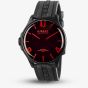 U-BOAT Mens Darkmoon 46.5mm Red Glass Black Rubber Strap Watch 8466/D