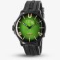 U-BOAT Mens Darkmoon 46.5mm Green Soleil Black Rubber Strap Watch 8698/E