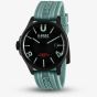 U-BOAT Mens Darkmoon Black Dial Green Rubber Strap Watch U9526/B