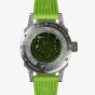 U-BOAT Mens U-65 Skeleton Dial Green Rubber Strap Watch U3344