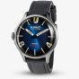 U-BOAT Mens Darkmoon Kama Blue Multi-Tone Dial Black Leather Strap Watch U3340