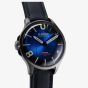 U-BOAT Mens Darkmoon Kama Blue Multi-Tone Dial Black Leather Strap Watch U3340