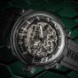 U-BOAT Mens U-65 Skeleton Dial Black Rubber Strap Watch U3349
