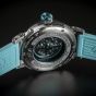 U-BOAT Mens U-65 Skeleton Dial Turquoise Rubber Strap Watch U3345