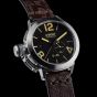 U-BOAT Mens Classico U-46 Black Dial Leather Strap Watch U4646