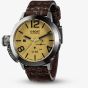 U-BOAT Mens Classico U-46 Yellow Dial Leather Strap Watch U4647