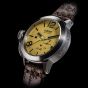 U-BOAT Mens Classico U-46 Yellow Dial Leather Strap Watch U4647