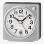 Seiko Clocks Silver Square Alarm Clock QHE196S