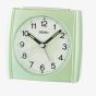 Seiko Green Square Beep Alarm Clock QHE209M