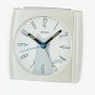 Seiko White Square Beep Alarm Clock QHE209W