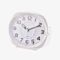 Hometime White Oval Alarm Clock 5382W
