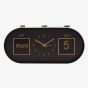 Hometime Black & Gold Calendar Alarm Clock 9771
