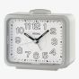 Seiko Retro White Dial Grey Alarm Clock QHK061N