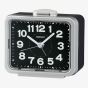 Seiko Retro Black Silver Bell Alarm Clock QHK062S