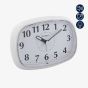 Hometime Oval White Alarm Clock 5334W