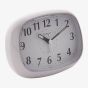 Hometime Oval White Alarm Clock 5334W