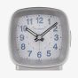 Hometime Silver Cushion Shaped Alarm Clock 5205S