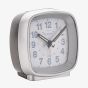 Hometime Silver Cushion Shaped Alarm Clock 5205S