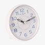 WM Widdop White Round Alarm Clock 5105W
