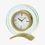 Seiko Clocks Gold Glass Mantel Clock QHE057G