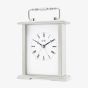 Acctim Gainsborough Silver Tone White Dial Clock 36517