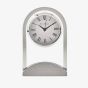 WM Widdop Glass Panel Aluminium Base Mantel Clock W2911