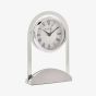 WM Widdop Glass Panel Aluminium Base Mantel Clock W2911
