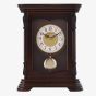 Ornate Brown Wooden Pendulum Mantel Clock W2890