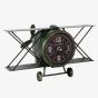 Hometime Aeroplane Metal Mantel Clock W2796