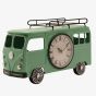 Hometime Metal Green Campervan Mantle Clock W2998