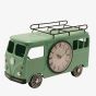 Hometime Metal Green Campervan Mantle Clock W2998