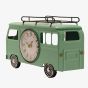 Hometime Metal Green Campervan Mantle Clock W2998