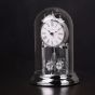 Silver Rotating Pendulum Anniversary Clock W2955