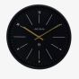 Interval Metal Black Wall Clock W9849B