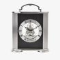 WM Widdop Silver and Black Skeleton Mantel Clock W2920