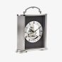 WM Widdop Silver and Black Skeleton Mantel Clock W2920