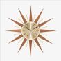 Acctim Wolcott Sun Brass Walnut Wall Clock 29506