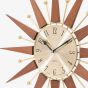 Acctim Wolcott Sun Brass Walnut Wall Clock 29506
