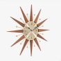 Acctim Wolcott Sun Brass Walnut Wall Clock 29506