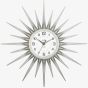 Acctim Stella Silver Chrome Starburst Wall Clock 21767