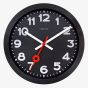 Nextime Station All Black Aluminium Round Wall Clock NT119