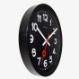 Nextime Station All Black Aluminium Round Wall Clock NT119