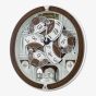 Seiko Melodies In Motion Brown Silver Wall Clock QXM615B