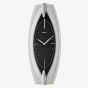 Seiko Retro Silver Black Oval Wall Clock QXA342A