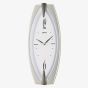 Seiko Retro Silver White Oval Wall Clock QXA342D