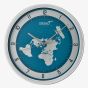 Seiko Retro Blue World Map Dial Round Wall Clock QXA814S