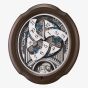 Seiko Wooden Melodies In Motion Skeleton Dial Wall Clock QXM609N