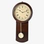 Dark Walnut Finish Wooden Pendulum Wall Clock W9905