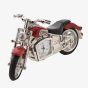 WM Widdop Miniature Red Indian Style Motorbike Clock 9497R